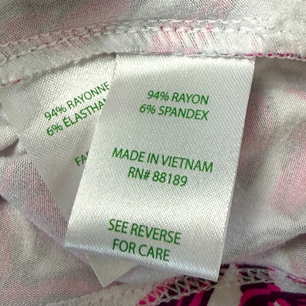 Lilly Pulitzer Womens Anne Skirted Floral Romer Preppy Pink Size L Coastal Boho - Picture 9 of 9